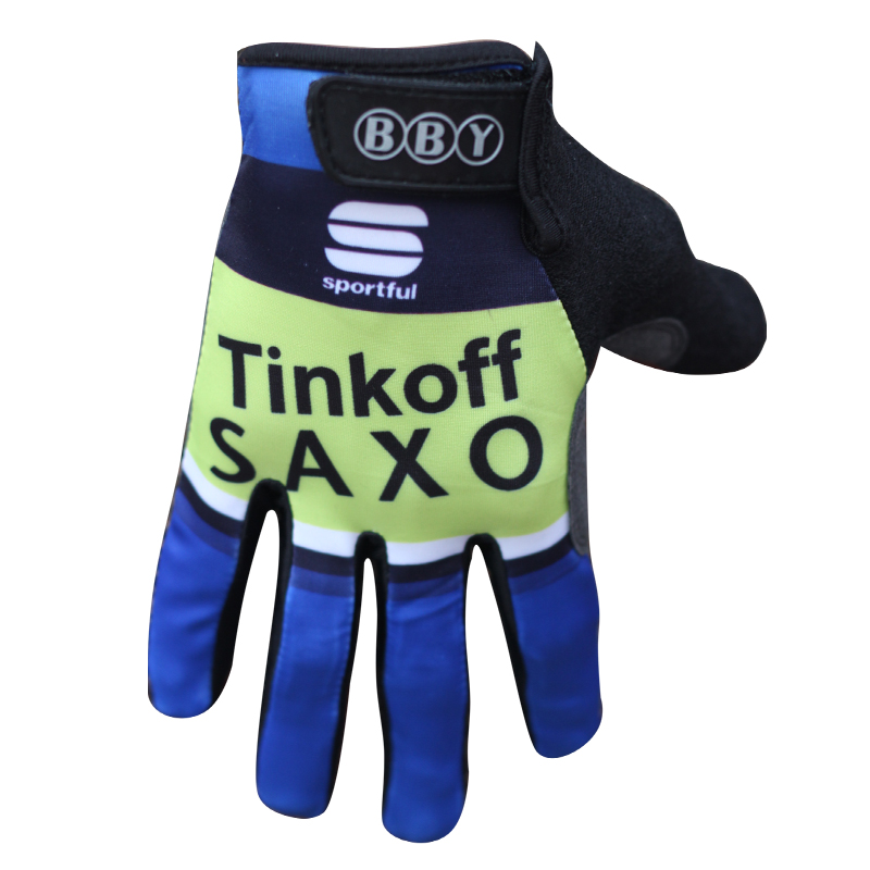 Saxo Bank Tinkoff Guante de bicicletas negro